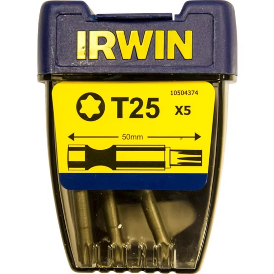Біта посилена Irwin T25 50 мм. 5 шт. (10504374) - Фото 2 Біта посилена Irwin T25 50 мм. 5 шт. (10504374) - изображение 2