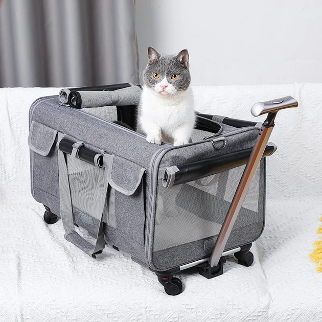 Сумка для перенесення Bestopet (Люпосанчик) Folding Pet Trolley Bag для котів і собак BS-SS-041, Black - зображення 2