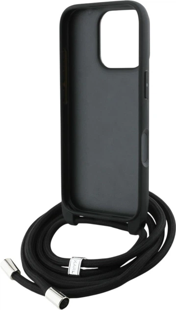 Панель Karl Lagerfeld Crossbody Grained Pattern & Logo для Apple iPhone 16 Pro Max Grey (KLHCP16XPGGRMPCG) - зображення 6