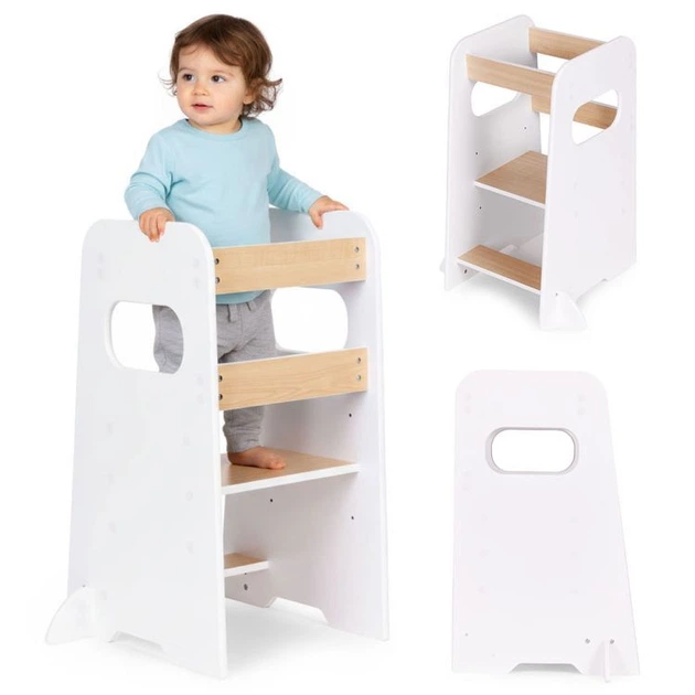 Podest dwustopniowy EcoToys Montessori Pomocnik kuchenny dla dzieci (5905817009275) - obraz 6