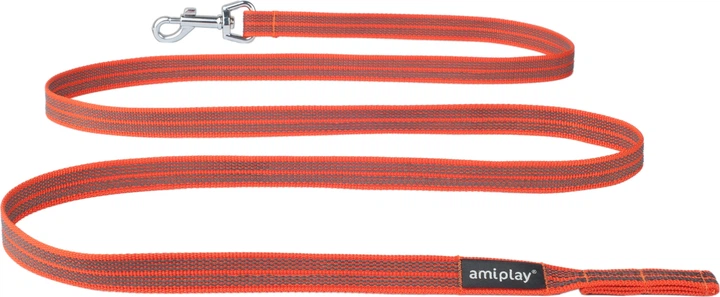 Тренувальний повідець Amiplay Rubber без ручки S - M 200 x 1,6 см Помаранчевий (5907563221635) - зображення 1