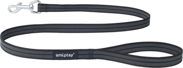Повідець Amiplay Rubber S - M 120 x 1,6 см Чорний (5907563221680) - зображення 1