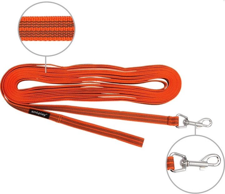 Нашийник для тренувань Amiplay Rubber S - M 500 x 1,6 см Помаранчевий (5907563221819) - зображення 2
