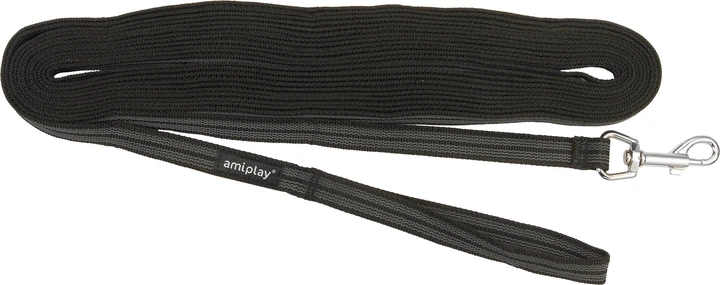 Тренувальний повідець Amiplay Rubber L - XL 1000 x 2 см Чорний (5907563221895) - зображення 1