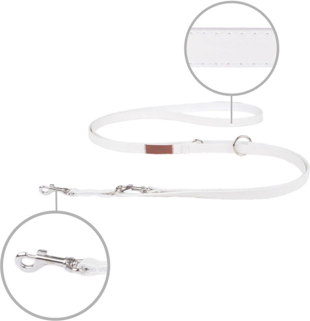 Регульований повідець Amiplay New York 6 в 1 S 100 - 200 см Білий (5907563253346) - зображення 2