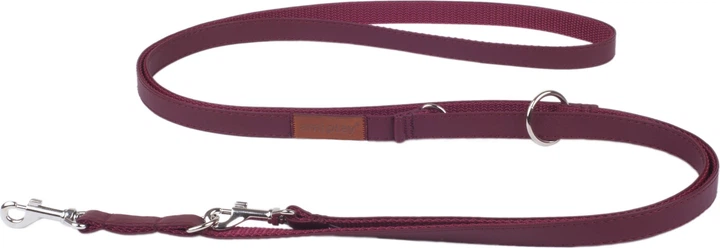 Smycz regulowana Amiplay New York 6 w 1 S 100 - 200 cm Bordowa (5907563253353) - obraz 1