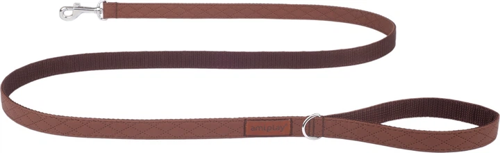 Smycz Amiplay New York XL 140 cm Brązowa (5907563253643) - obraz 1