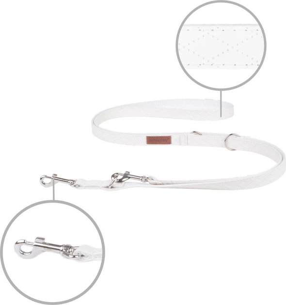 Регульований повідець Amiplay New York 6 в 1 L 100 - 200 см Білий (5907563253667) - зображення 2