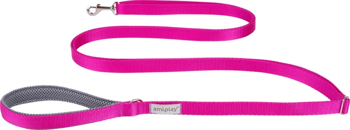 Регульований повідець Amiplay Samba Easy Fix XL 160 - 300 см Рожевий (5907563277984) - зображення 1