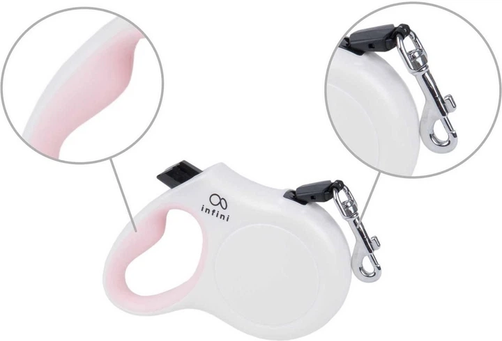 Smycz automatyczna Amiplay Infini Freedom S 3 m Biała (5907563279445) - obraz 2