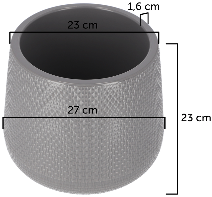 Квітковий горщик з підставкою Kadax Peri K2930 - зображення 2