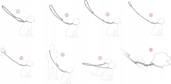 Регульований повідець Amiplay Samba 8 в 1 XL 200 - 400 см Чорний (5907563301627) - зображення 3