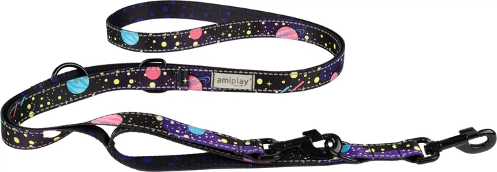 Регульований повідець Amiplay BeSpace 7 в 1 L 100 - 200 см Milkyway (5907563307155) - зображення 1