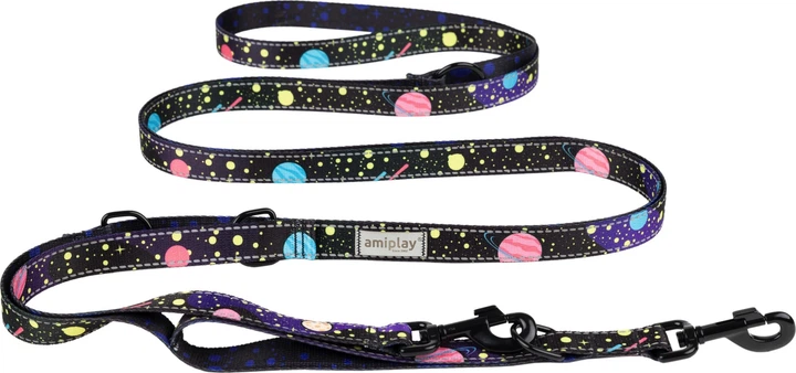 Регульований повідець Amiplay BeSpace 8 в 1 XL 200 - 400 см Milkyway (5907563307308) - зображення 1