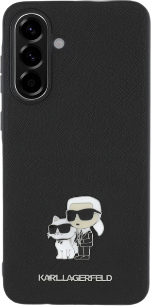 Etui Karl Lagerfeld Saffiano w/ K&C Metal Logo do Samsung Galaxy A56 Black (KLHCSA56PSAKCMPK) - obraz 2