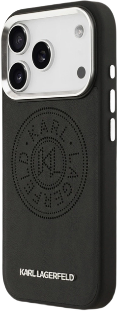 Панель Karl Lagerfeld Point & Metal Logo MagSafe для Apple iPhone 17 Pro Black (KLHMP17LPSKRPMK) - зображення 2