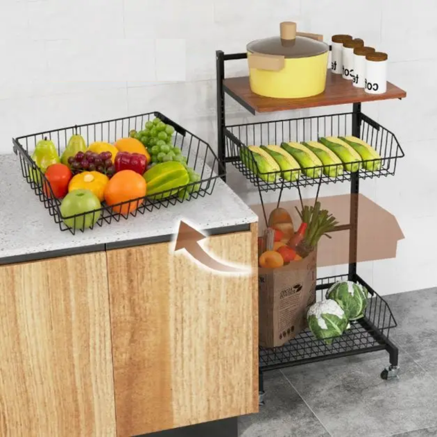 Стеллаж Costway Vroda мобильный в стиле Loft - изображение 5