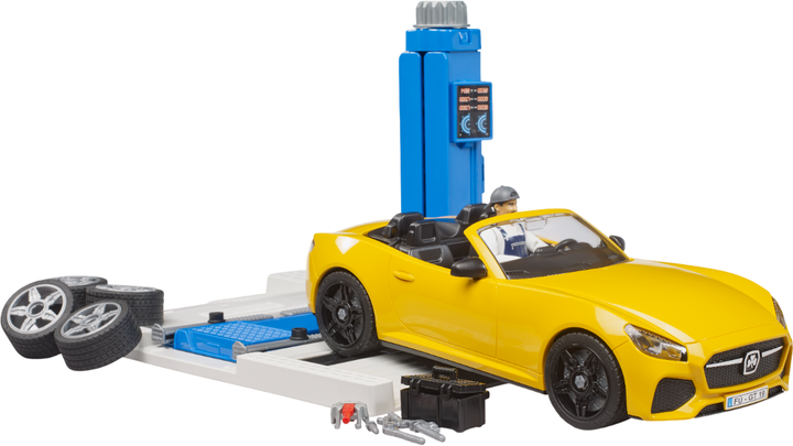 Zestaw zabawkowy Bruder Warsztat samochodowy Roadster z figurką i akcesoriami 62112_2 (4001702621124) - obraz 4