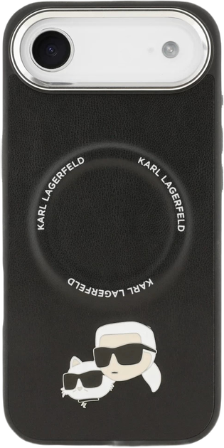 Панель Karl Lagerfeld Karl & Choupette Pins MagSafe для Apple iPhone 17 Air Black (KLHMP17MPSMLRKCK) - зображення 2