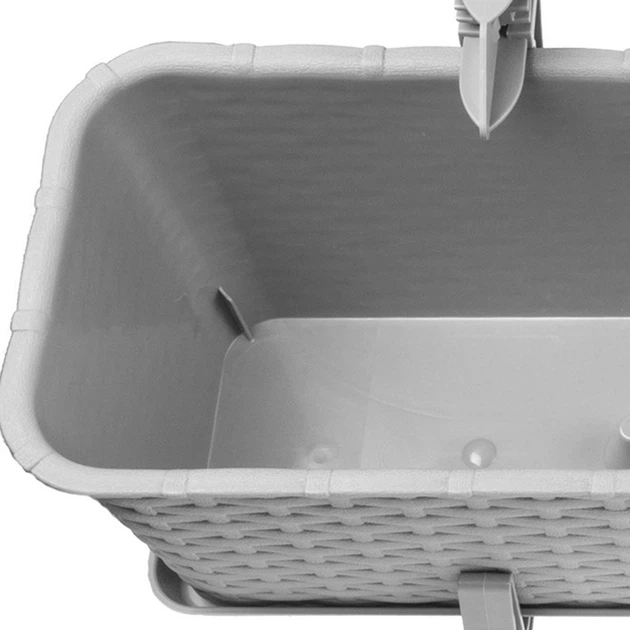 Балконний горщик з ручками Kadax Castro K8204 4 шт. Світло-сірий - зображення 3