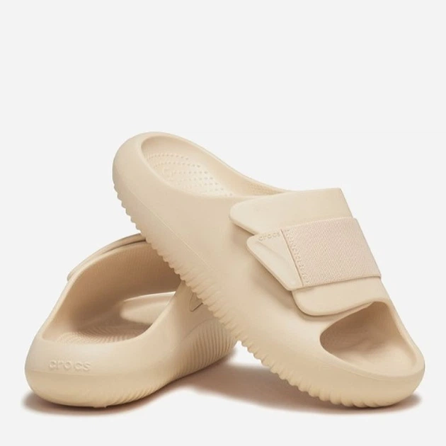 Жіночі шльопанці Crocs Mellow Luxe Recovery Slide 209413-2DS 38-39 (M6/W8) 24 см Бежеві (196265597307) - зображення 4