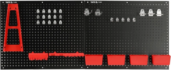 Інструментальна дошка YATO YT-08980 металева 550 x 455 x 8 мм 34 елементи (5906083117916) - зображення 1