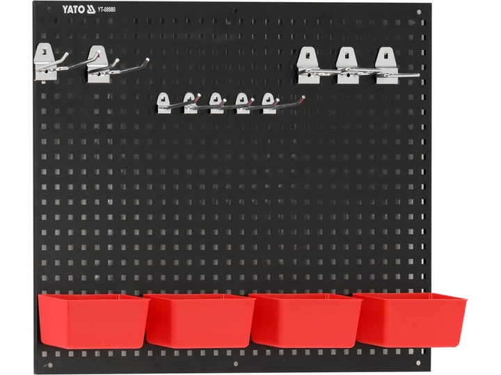 Інструментальна дошка YATO YT-08980 металева 550 x 455 x 8 мм 34 елементи (5906083117916) - зображення 4