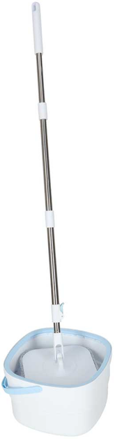 Набір для прибирання KIK Відро з віджимом, швабра та 2 змінні мікрофібри (5903039763166) - зображення 2