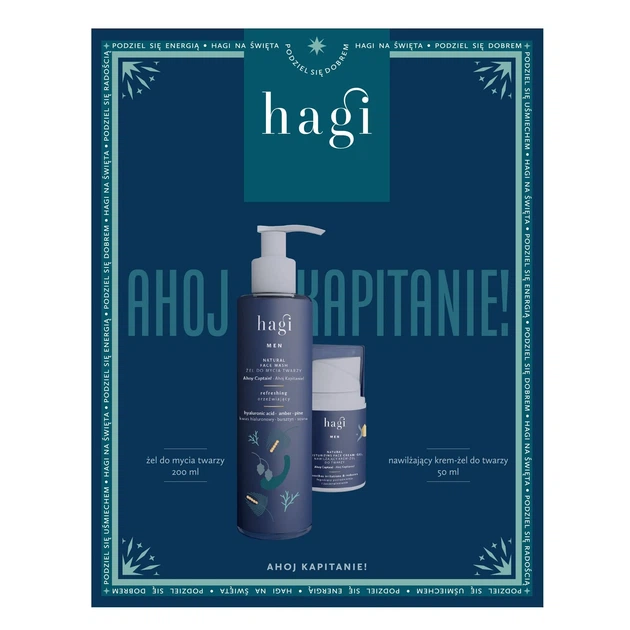 Набір Hagi Ahoj Kapitanie! гель для вмивання обличчя 200 мл + зволожуючий крем-гель для обличчя 50 мл (5907296734389) - зображення 1