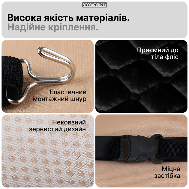 Накидка на сидіння авто із підігрівом JoyPoint 49 х 52 х 60 см Чорна (JPSTCR01) - зображення 4