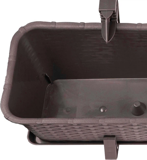 Балконний горщик з ручками Kadax Castro K8210 4 шт. Коричневий - зображення 4