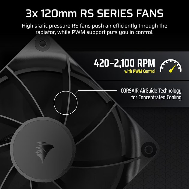 Система водяного охолодження із вентиляторами 120 мм Corsair Nautilus 360 RS LCD Black (CW-9061033-WW) - зображення 3