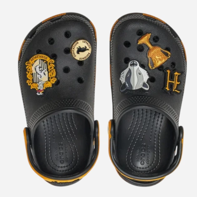 Чоловічі крокси Crocs Harry Potter Classic Hufflepuff Clog 210529-90H 42-43 (M9/W11) 27 см Чорні (196265853960) - зображення 4