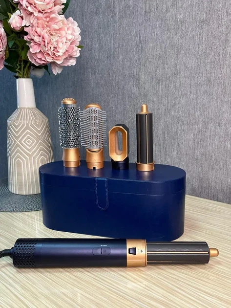 Стайлер 5в1 для волосся HAIR BRUSH Styler з керамічним покриттям та іонізацією темно-синій - зображення 5