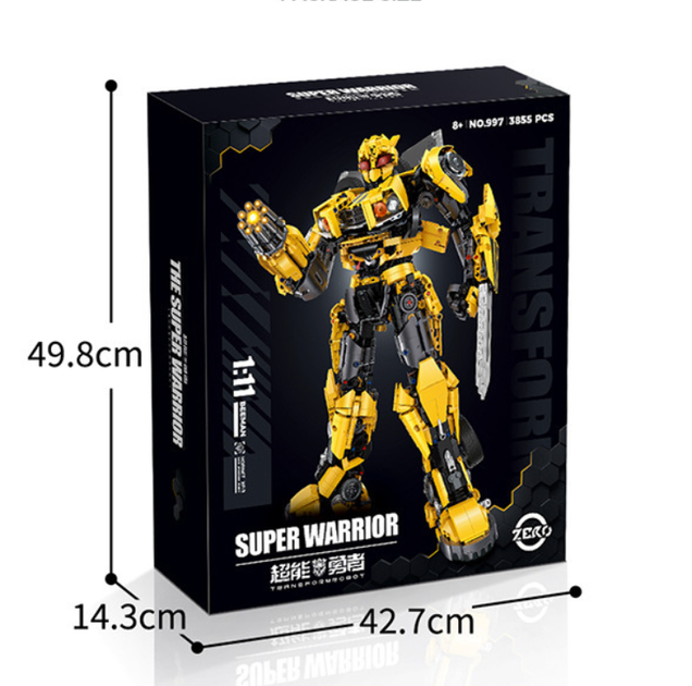 Большой конструктор GULY 997 Transformers Bumblebee трансформер Бамблби желтый 3855 деталей - изображение 2