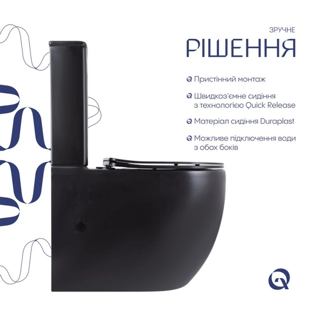 Унитаз напольный Qtap Robin Ultra Quiet (QT13226083AMB) - изображение 2