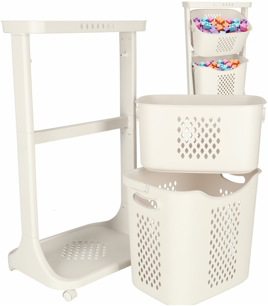 Контейнери для зберігання KIK подвійні на колесах (5903039747470) - зображення 10