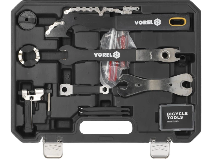 Zestaw narzędziowy do naprawy do rowerów VOREL 58770 30 elementów (5906083114984) - obraz 3
