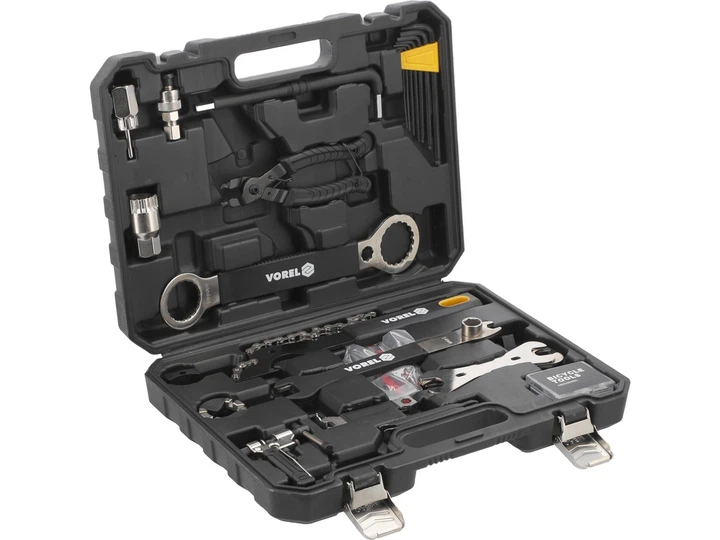 Zestaw narzędziowy do naprawy do rowerów VOREL 58770 30 elementów (5906083114984) - obraz 4