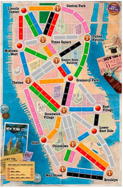 Gra planszowa Asmodee Ticket to ride: New York (edycja holenderska) (824968205600) - obraz 3