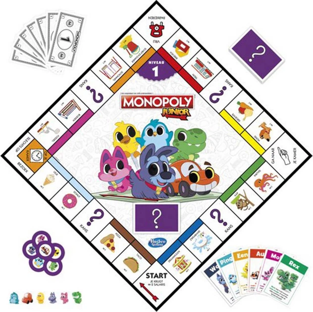 Gra planszowa Hasbro 2 w 1 Monopoly: Junior (edycja holenderska) (5010996134844) - obraz 5