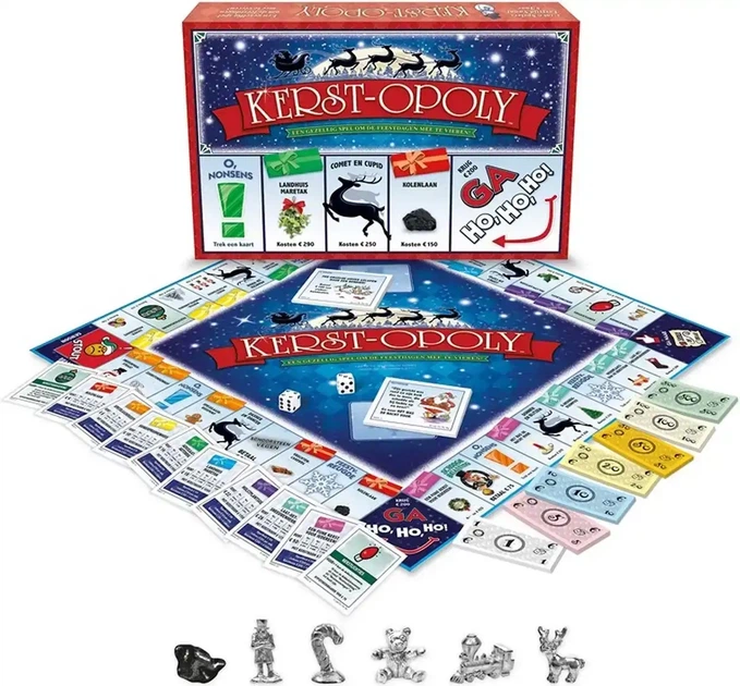 Настільна гра Late for the Sky Christmas Opoly (голландське видання) (8720634930789) - зображення 2