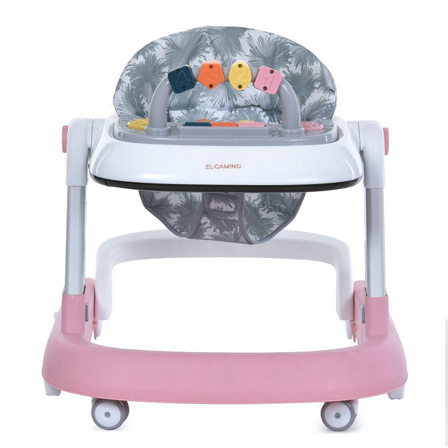 Ходунки дитячі ME 1163 MULTIWAY Pink зі світловими ефектами, музика, 6 шт колес, стопор Рожеві - изображение 2