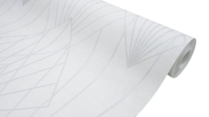 Tapeta winylowa na flizelinie Sintra Grey Geo 0.53 x 10.05 m Biało-jasnoszara (4824001698792) - obraz 4