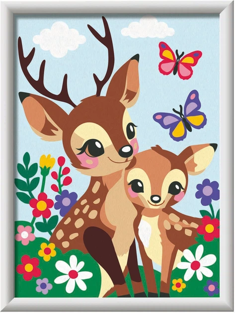 Malowanie po numerach Ravensburger CreArt Happy Deer 12023059 (4005555230595) - obraz 2