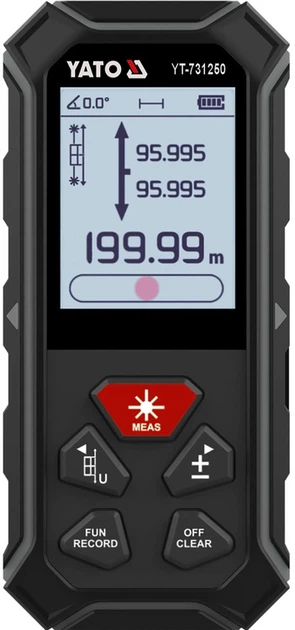 Dalmierz laserowy YATO YT-731250 dwukierunkowy 2 x 100 m (5906083122996) - obraz 1