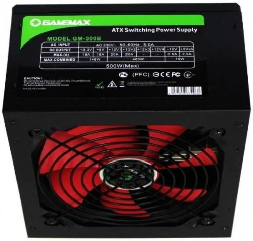 Блок питания 500 Вт, GameMax GM-500B, Black - изображение 8