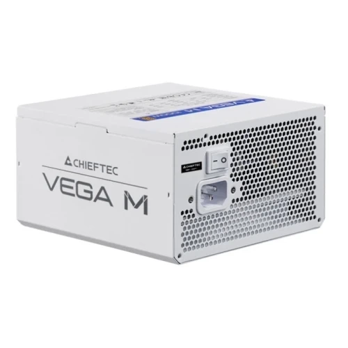Блок живлення 750 Вт, Chieftec VEGA M, White, модульний, 80+ Gold, 135 мм FDB, 3xMolex / 6xSATA / 1x16-pin / 4x6+2-pin / 2x4+4-pin / 1x20+4-pin, захист AFC/OPP/OTP/OVP/SCP/SIP/UVP/OCP, ATX 12V 3.1 (PPG-750-CW) - изображение 3