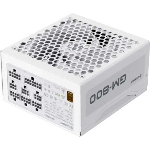 Блок живлення 800 Вт, GameMax GM-800, White, напівмодульний - Фото 2 Блок живлення 800 Вт, GameMax GM-800, White, напівмодульний - зображення 2