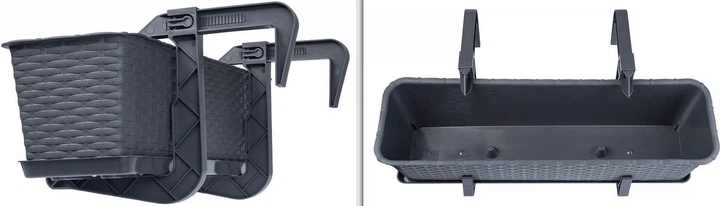 Skrzynka balkonowa z uchwytami Kadax Frette K2879 Grafit - obraz 3